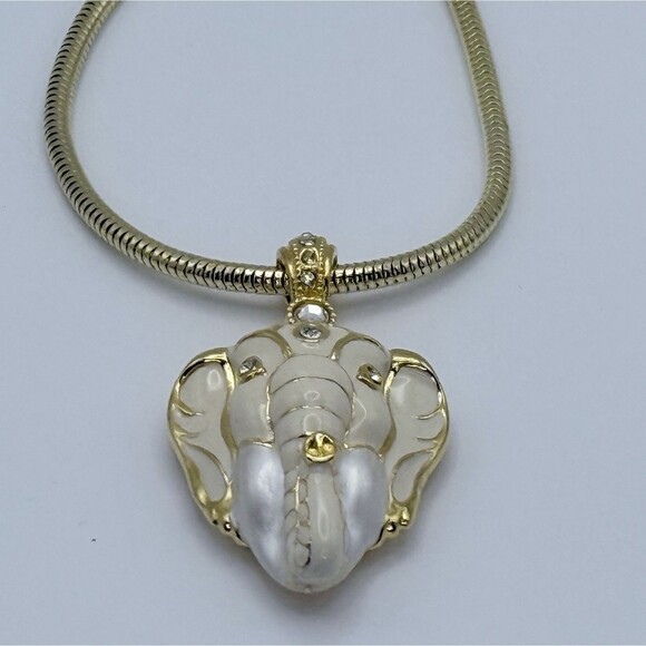 Edgar Berebi Maharaja Elephant Pendant Necklace 1997 Vintage Locket w/Signed COA - Picture 3 of 11